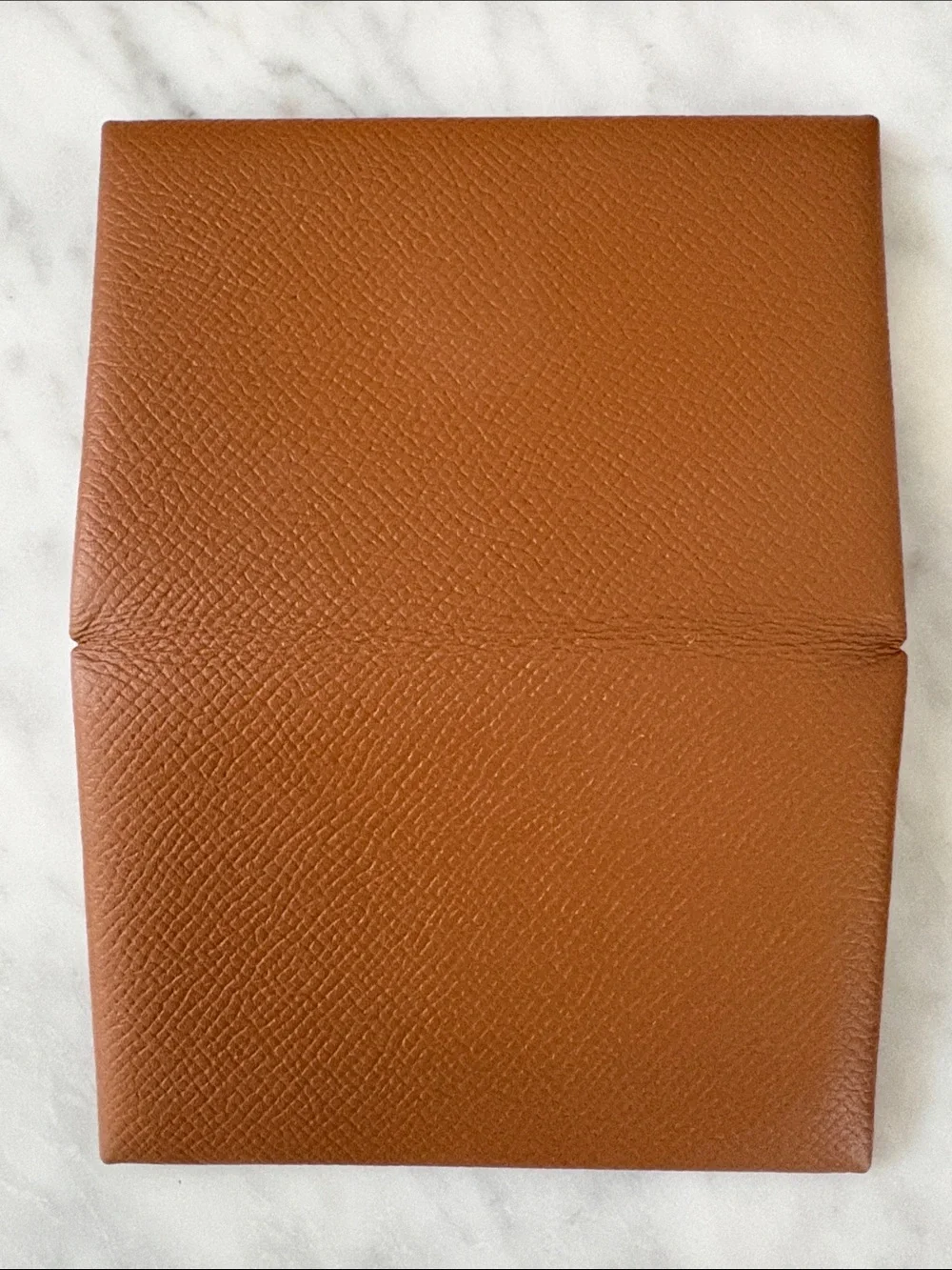 Hermes Brown Leather Card & Key Holder